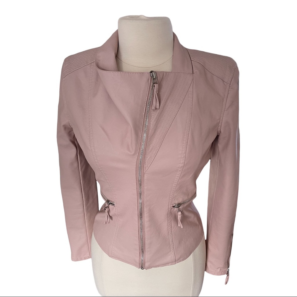 Blanknyc Faux Leather Pink Moto women’s Jacket , size S